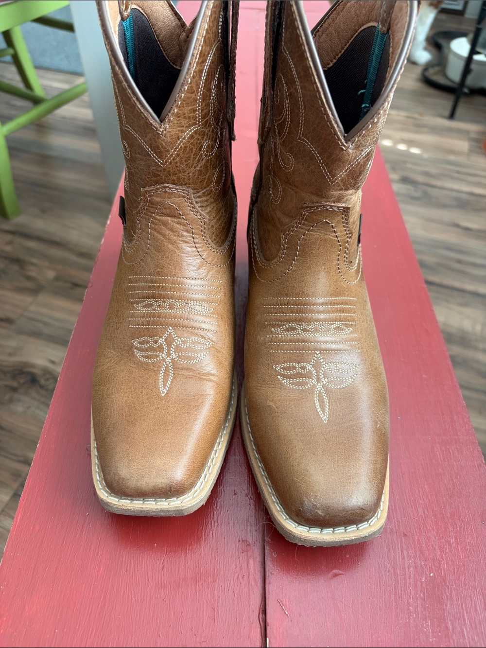 Justin Western Cowboy Boots with Embroidery
